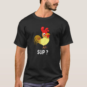 Camiseta Farda de Frango Para Crianças Frangos Galo