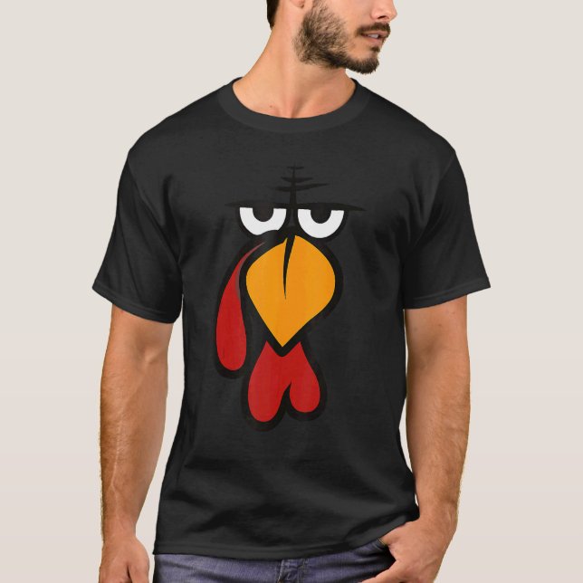 Camiseta Farda de Peregrino com Rosto de Peru para o Dia de (Frente)