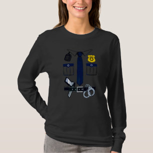 Camiseta Farda de Polícia para Crianças e Adultos no Hallow