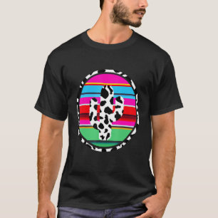 Camiseta Farda de Vaqueira Menina de Cacto Leopardo Cavalei