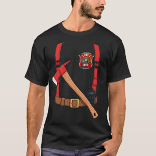 Camiseta Fardamento de Bombeiro Festa de Halloween Fogo