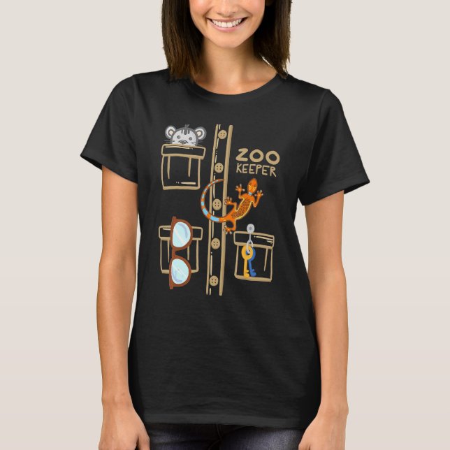 Camiseta Fardamento de Zookeeper para o Halloween Explorado (Frente)