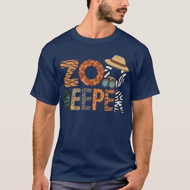 Camiseta Fardamento de Zookeeper Vintage (Frente)
