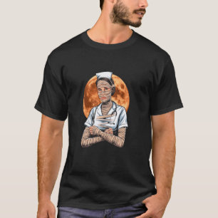 Camiseta Fardo de Enfermeira de Halloween Luar