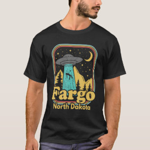 Camiseta Fargo North Dakota Ufo Alienígena 80 Orgulho de Es