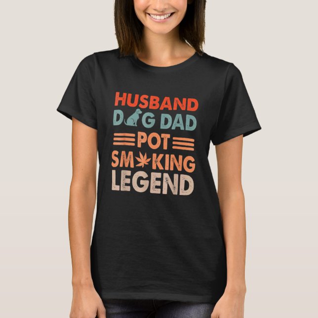 Camiseta Farinha De Pai De Cão Para Fumar Potes (Frente)