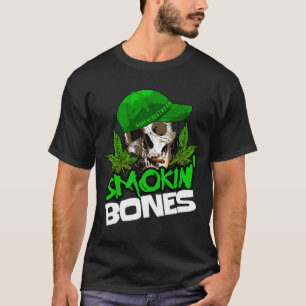 Camiseta Farinha Óssea Febre Ossos Fumantes Gráfico Crânio