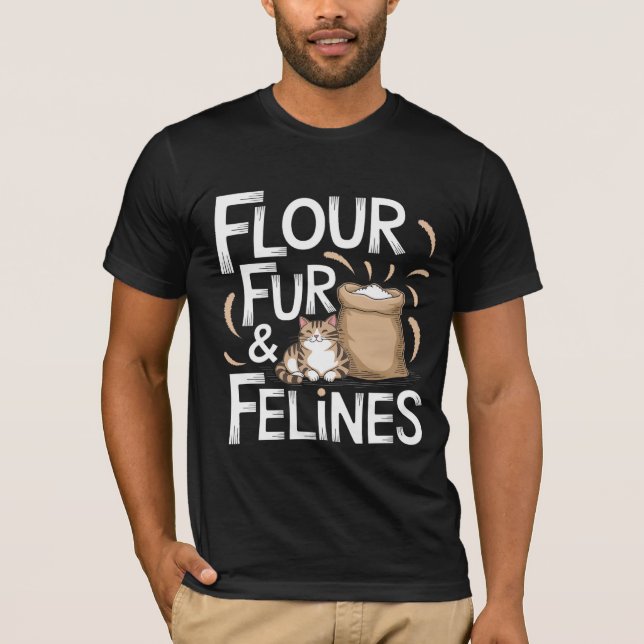 Camiseta Farinhas, Peles e Felinos (Frente)