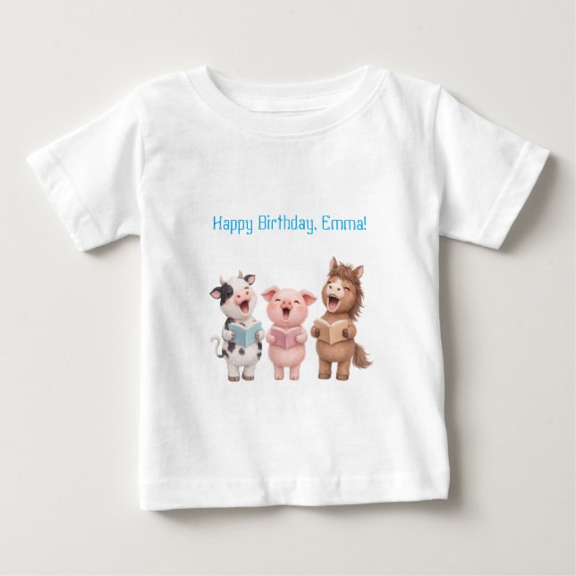 Camiseta Farm animal birthday (Frente)
