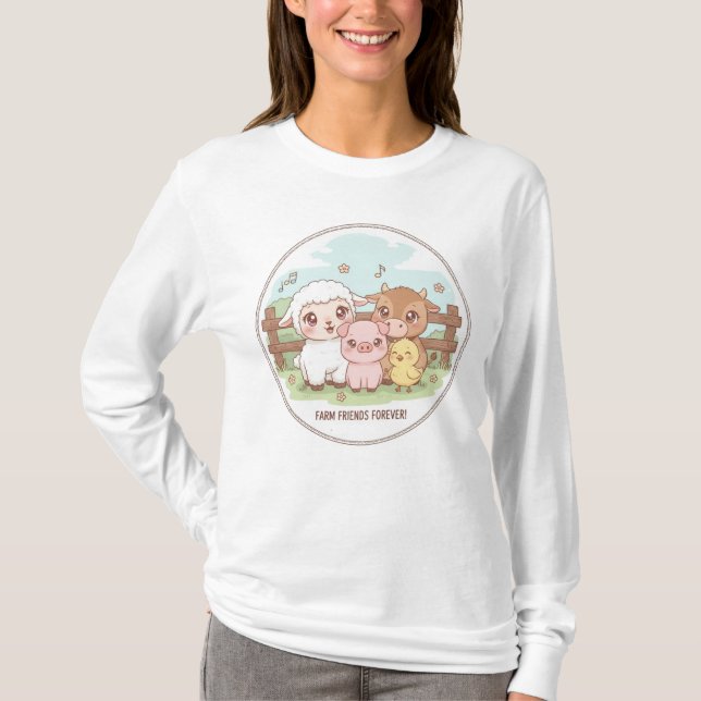 Camiseta Farm friends forever - cute & cozy (Frente)