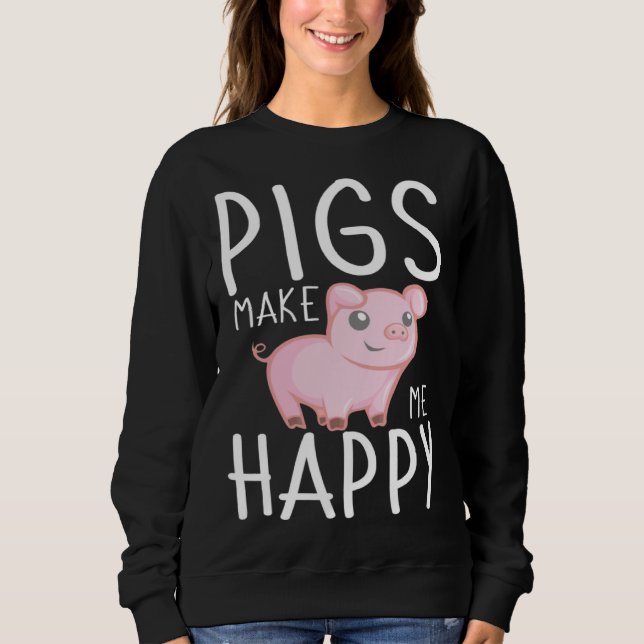 Camiseta Farm Kids  Pigs Make Me Happy (Frente)