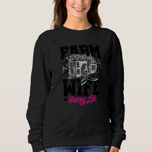 Camiseta Farm Wife Happy Life Tractor Agriculteur Farming F (Frente)