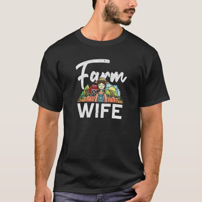 Camiseta Farm Wife Local Farm   Farmer Wife (Frente)