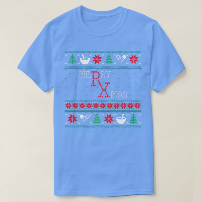 Camiseta Farmacêutica Engraçada Farmácia Feia Natal Natal (Frente do Design)