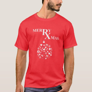 Camiseta Farmacêutica Farmacêutica Merry Xmas Laboratório d