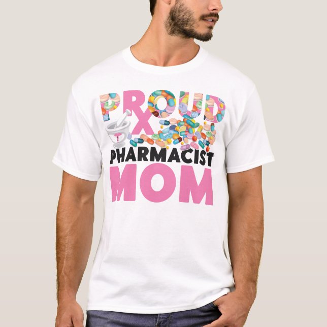 Camiseta Farmacêutica Farmácia Orgulhosa Mãe (Frente)