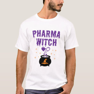 Camiseta Farmacêutica Halloween Pharmacy Tech Pharma Witch