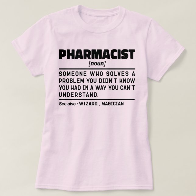 Camiseta Farmacêutica Noun Farmácia Funcionário (Frente do Design)
