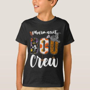 Camiseta Farmacêutico Boo Crew Halloween Farmacacy
