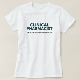 Camiseta Farmacêutico Clínico Cuidados com Medicamentos ao