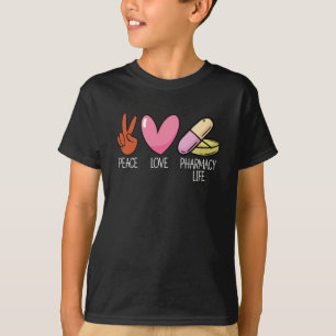 Camiseta Farmacêutico de Medicina da Peace Love