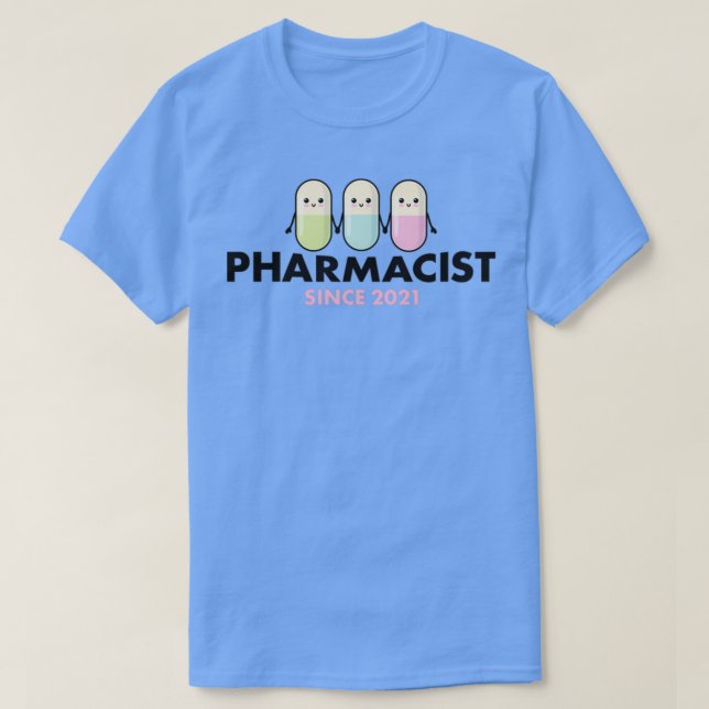 Camiseta Farmacêutico desde 2021 1 (Frente do Design)
