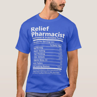 Camiseta Farmacêutico do alivio Facto Nutricional e Inegáve
