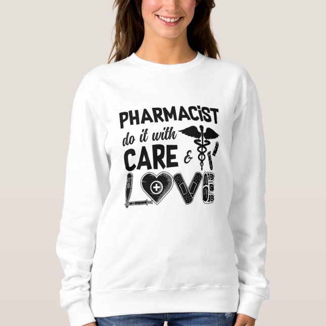 Camiseta Farmacêutico Farmacêutico Faça Com Cuidados Farmac (Frente)
