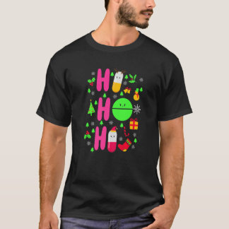Camiseta Farmacêutico Natal Ho Ho Ho Pharmacy Technician
