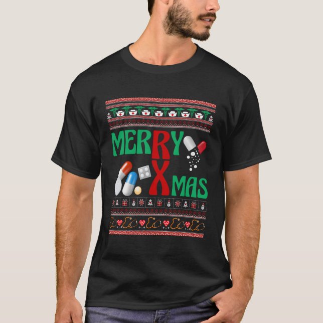 Camiseta Farmacêuticos felizes Técnicos Farmacêuticos Feios (Frente)