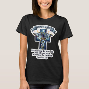 Camiseta Farmácia Cristã de Farmacêutico é Meu Ministério B