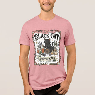 Camiseta Farmácia de Gato Preto Bruxa Mística Apothecary 