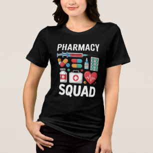 Camiseta Farmácia Esquadrão Mundial Farmacêutico Dia Médico