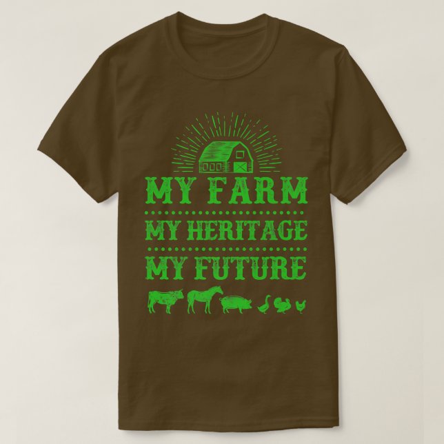Camiseta Farmar Minha Fazenda Meu Patrimônio Meu Futuro (Frente do Design)
