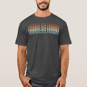 Camiseta Farmário de Vintage - Vacas-Charolais