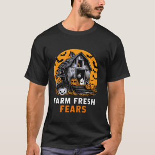 Camiseta Farmeiro Engraçado Fosse Halloween Spooky Pumpkins