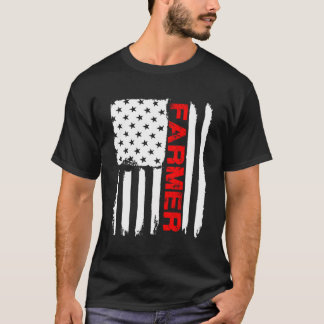 Camiseta Farmer 4 de julho Bandeira Americana Shirt Fazenda