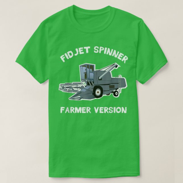 Camiseta Farmer Boy Combine Harvester Fidget Spinner T (Frente do Design)