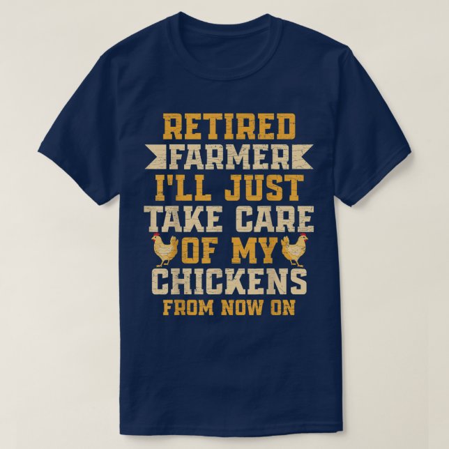 Camiseta Farmer de frango aposentado (Frente do Design)