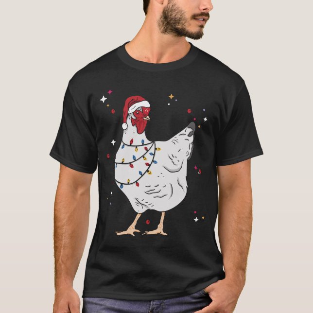 Camiseta Farmer De Galinha De Natal (Frente)