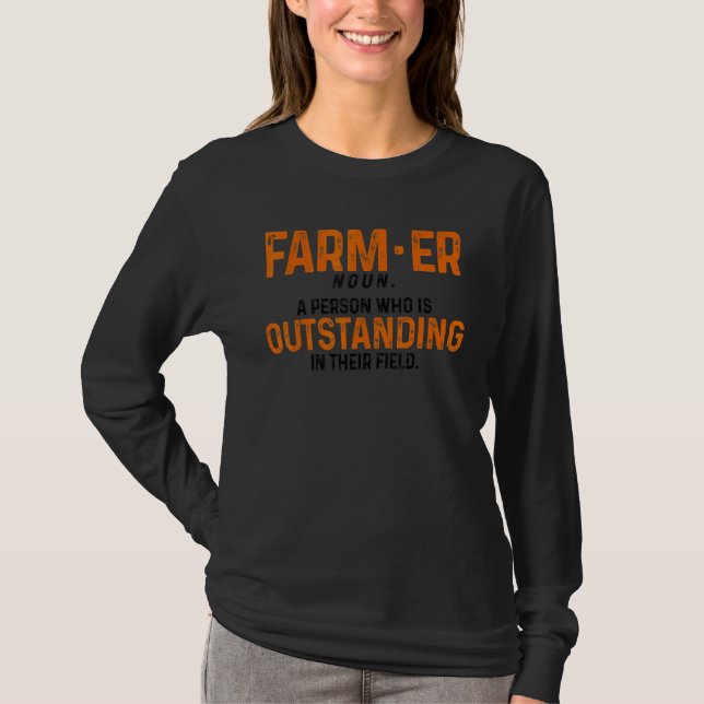 Camiseta Farmer Definition Noun Farmer Agriculture Tractor  (Frente)