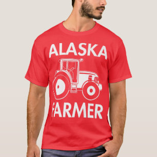Camiseta Farmer do Alaska Vintage Men Trator Fazenda Comida
