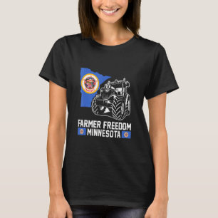 Camiseta Farmer Freedom Minnesota Trator Support