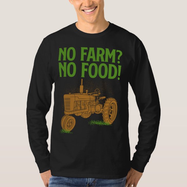 Camiseta Farmer Gif  No Farm No Food (Frente)
