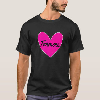 Camiseta Farmer Heart Graphic Cow Farmer Agriculture Tracto
