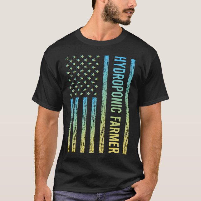 Camiseta Farmer Hidropônico Amarelo Azul (Frente)