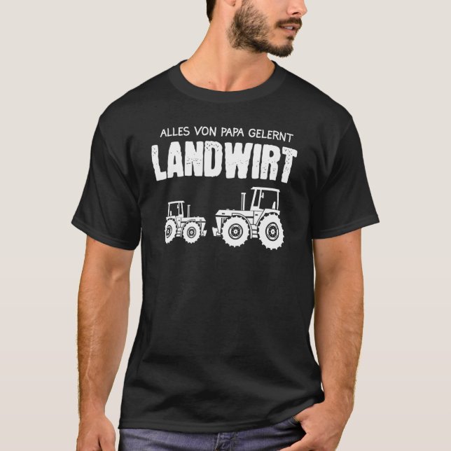 Camiseta Farmer Papa Son Trator Fazenda Trator (Frente)