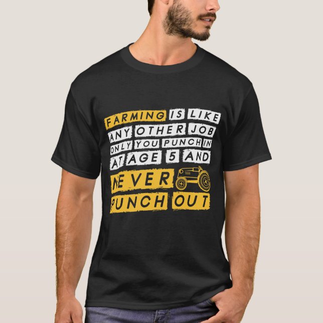 Camiseta Farmer Punch Aos 5 Anos E Nunca Punch Out (Frente)