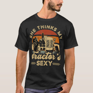 Camiseta Farmer She think my tractors sexy