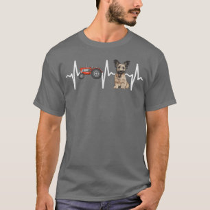 Camiseta Farmer Tractor Skye Terrier Heartbeat Dog Lover